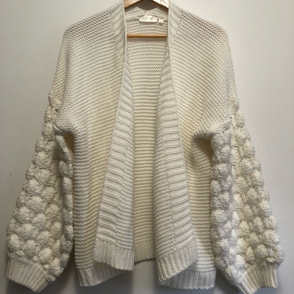 Cozy White Knit Sweater